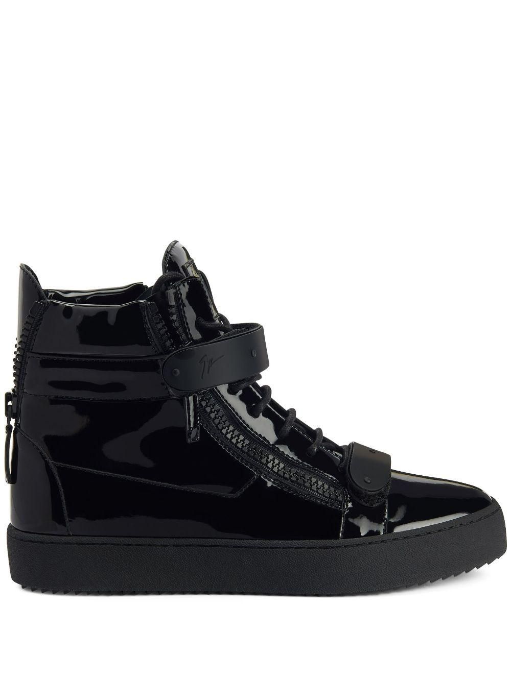 Giuseppe Zanotti Womens Paneled High Top Black Fashion Sneaker EU 38 or shops US 8