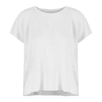 Bomboogie Linnen T-shirt - Dames - Tops - Wit - Maat: XL Linnen