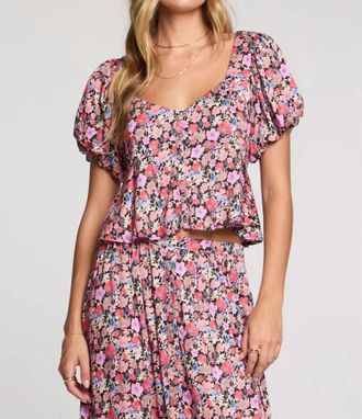Saltwater Luxe Jessalyn Floral Top In Multicolor