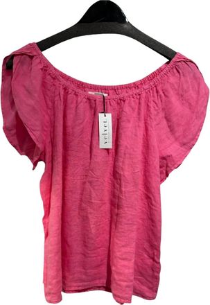 Nalu Women Velvet Celia Top In Pink