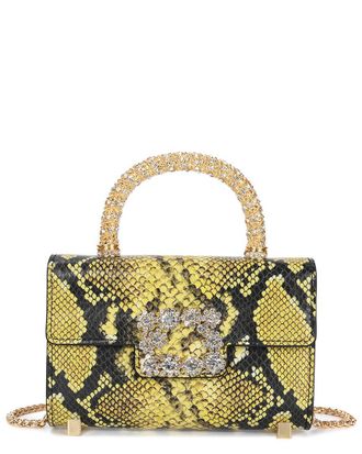 Tiffany & Fred Snake-Embossed Leather Top Handle Bag