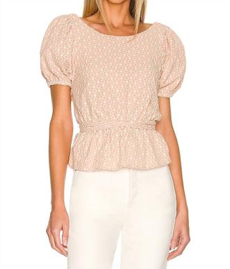 Line & Dot Millie Top In Flamingo Color