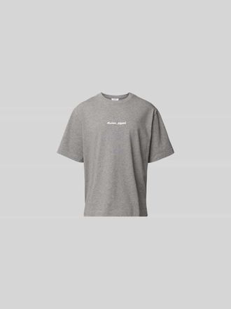 Maison Kitsun&eacute; Oversized T-Shirt aus Baumwolle in Hellgrau, Gr&ouml;&szlig;e L