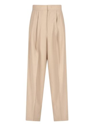 SA SU PHI High-Waisted Wide-Leg Trousers With Front Pleats