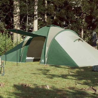 vidaXL Tenda da Campeggio a Cupola per 6 Persone Verde Impermeabile - Vidaxl
