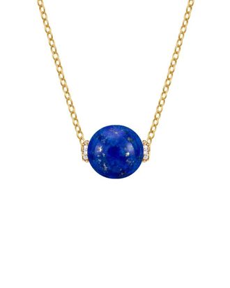 Liv Oliver 18K Plated 12.50 Ct. Tw. Lapis Cz Necklace
