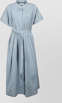 Victoria Beckham twist detail dress belted waist short sleeves