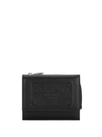 Dolce & Gabbana logo-embossed leather wallet - Black