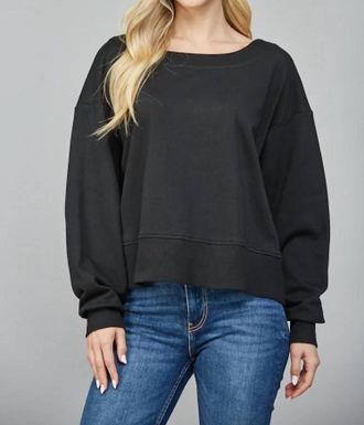 Fate Bow Back Sweatshirt In Black
