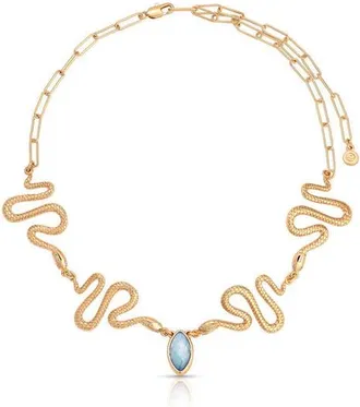 Ettika Serpentina Choker Necklace in Blue at Nordstrom