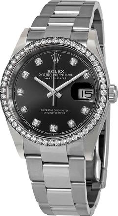 Rolex Datejust 36 Black Diamond Dial Automatic Unisex Oyster Watch 126284BKDO