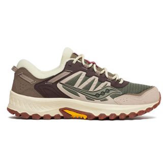 Saucony Grid Peak Shoes Green, Brown, Olive Green Olive Brown, 4/5 UK