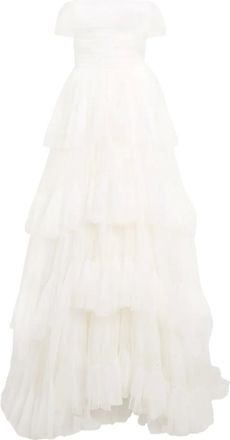 Jenny Packham Angel Falls gelaagde maxi-jurk - Wit