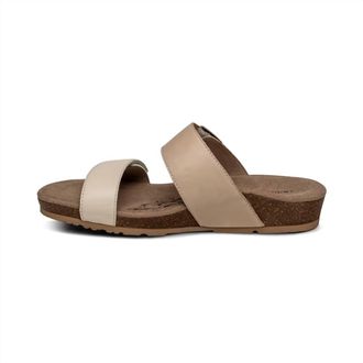 Aetrex Womens Daisy Adjustable Slide Sandals In Ivory