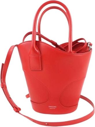 Ferragamo Pre-owned Bucket Bags, female, Red, Size: ONE SIZE Pre-owned Bucket Bag