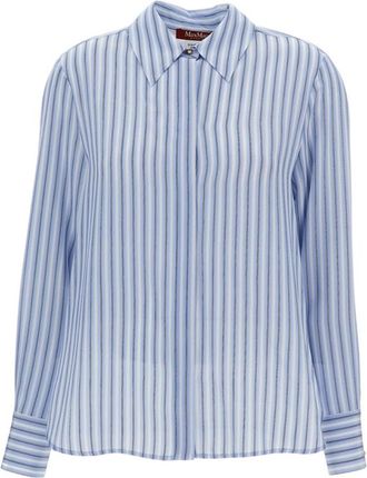 Max Mara Sky Blue Regular Stripes Shirt