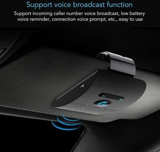 OEM Altavoz Manos Libres Bluetooth 5.0 Para Coche, Conexi&oacute;n Autom&aacute;tica, Receptor Inal&aacute;mbrico Para Parasol, Clip Trasero Mp3
