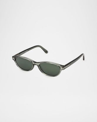 Tom Ford Tara Oval Acetate Sunglasses