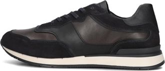 Clay Schoenen, Heren, Zwart, 40 EU, Su&egrave;de, Bruin Leren Sneakers met Blauw Su&egrave;de