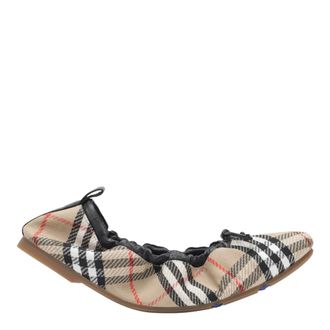 Burberry Ballerinas, female, Beige, Size: 7 1/2 US Fawn Check Ballet Flat