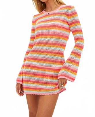 Beach Riot Libbi Dress In Guava Jelly Crochet
