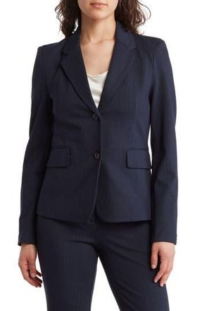 Amanda + Chelsea Pinstripe Blazer in Dark Navy/White at Nordstrom Rack, Size X-Large P