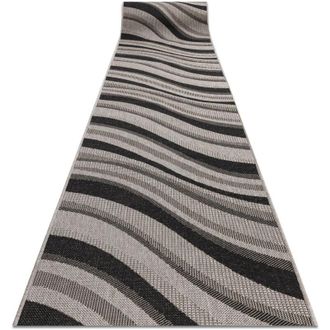 RugsX Rugsx - Alfombra De Pasillo Sizal Floorlux Modelo 20353 Plateado / Negro 70 Cm Beige 70x460 Cm