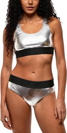 Dolce & Gabbana Silver Logo Swimwear