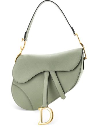 Dior Saddle Handbag Leather Medium shoulder bag - Verde