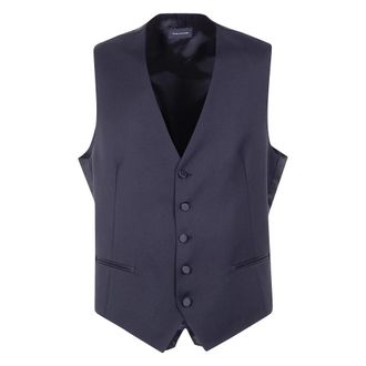 Tagliatore Gilet met V-hals - Heren - Gillet - Zwart - 2XL - Wol - Kostuums