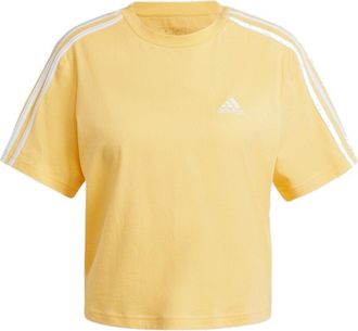 adidas (WMNS) adidas Essential T-Shirt Asia Sizing Yellow White IS1575