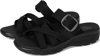 Skechers Womens Easy Going-Perfect Company Slide Sandals, Black/Black, 37.5 EU