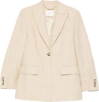 Joseph Single-Breasted Linnen Blazer - Dames - Blazers - Beige - S - Linnen - Jassen