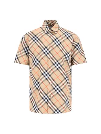Burberry Short Sleeved Checked Shirt