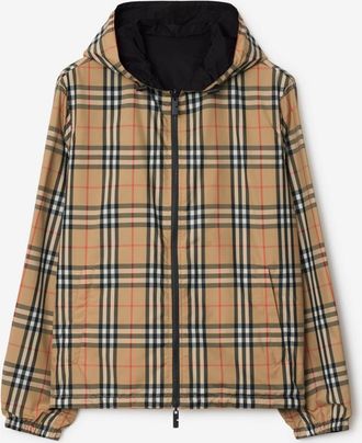 Burberry Reversible Check Hooded Jacket