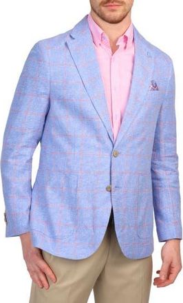 Tailorbyrd Textured Yarn Dye Windowpane Sport Coat in True Blue at Nordstrom Rack, Size 44 Regular
