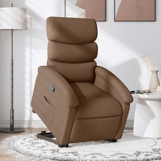 vidaXL Sill&oacute;n Reclinable Elevable De Tela Marr&oacute;n Vidaxl