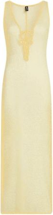 Karl Lagerfeld Abito - Dames - Maxi kleedjes - Geel - XS - Polyester - Kleedjes