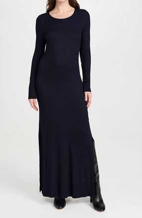Les Tien Lily Long Sleeve Dress In Navy