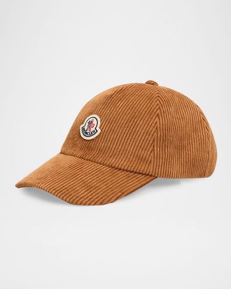 Moncler Corduroy Logo Baseball Cap