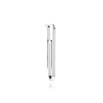 Off-white Paperclip Mono Oorbel - Heren - Oorbellen - Grijs - ONE Size - Accessoires