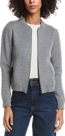 Forté Cashmere Zip Bomber Cardi