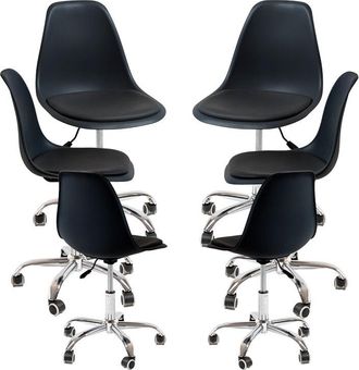 Regalos Miguel Regalos Miguel - Packs Sillas - Pack 6 Sillas Dami Office - Negro