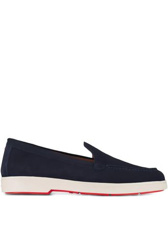 Santoni Yaltamoc suede flat loafers - Blue