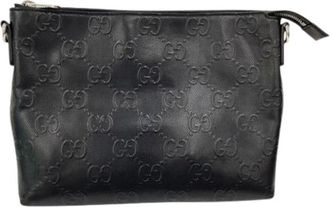 Gucci Pre-owned Clutches, female, Black, Size: ONE SIZE Pre-owned Leather Clutch