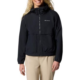 Columbia Spire Valley Water Repellent Windbreaker in Black at Nordstrom, Size Xx-Large