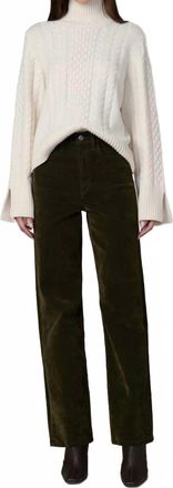Joe's The Margot Straight Flocked Jeans In Olive