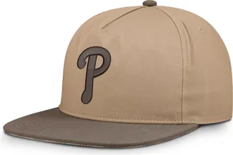 Nike Philadelphia Phillies Statement Nike Mens MLB Adjustable Hat in Brown | NB650IEBPP-NT6