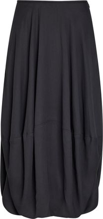 Christophe Lemaire Balloon Crepe Midi Skirt - Dark Grey - 34 (UK6 / XS)