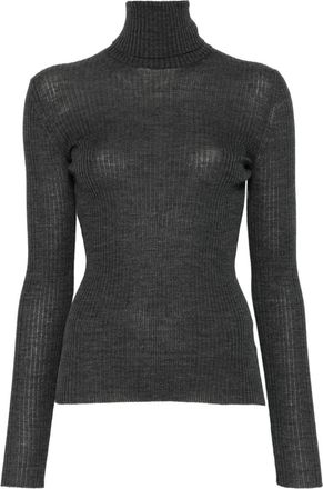 MRZ Maglione a coste con collo alto - Grigio